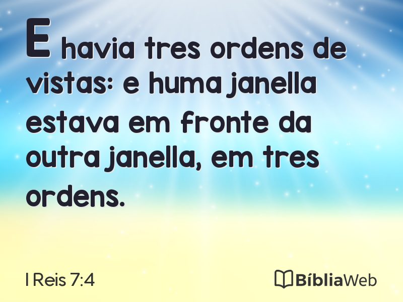 I Reis 7:4 em imagem para compartilhar