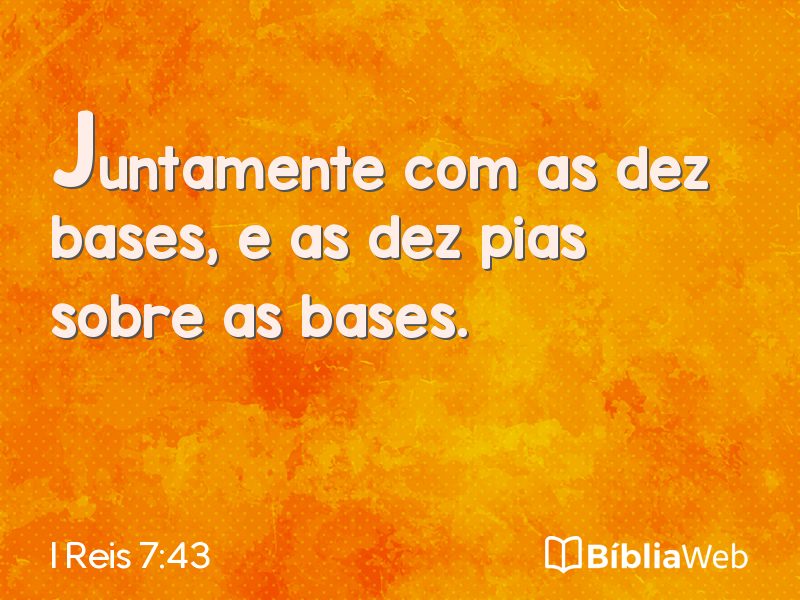 I Reis 7:43 em imagem para compartilhar