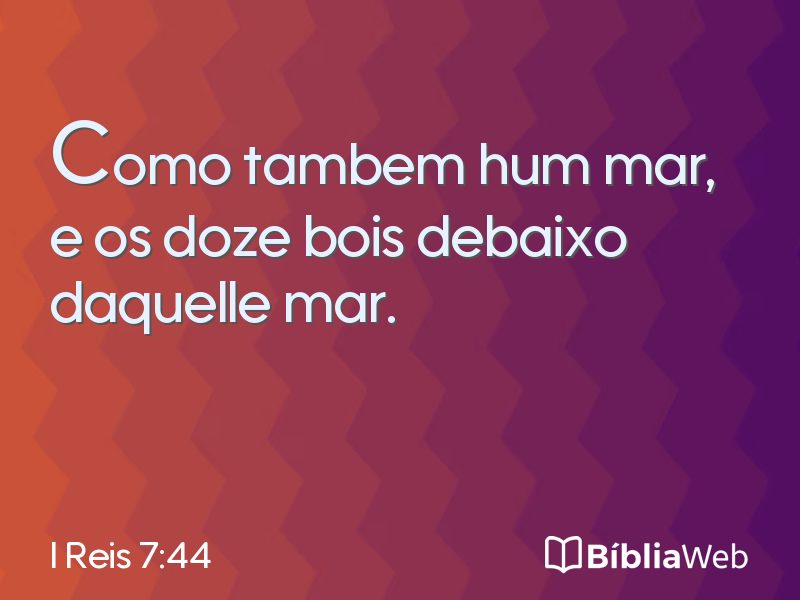 I Reis 7:44 em imagem para compartilhar
