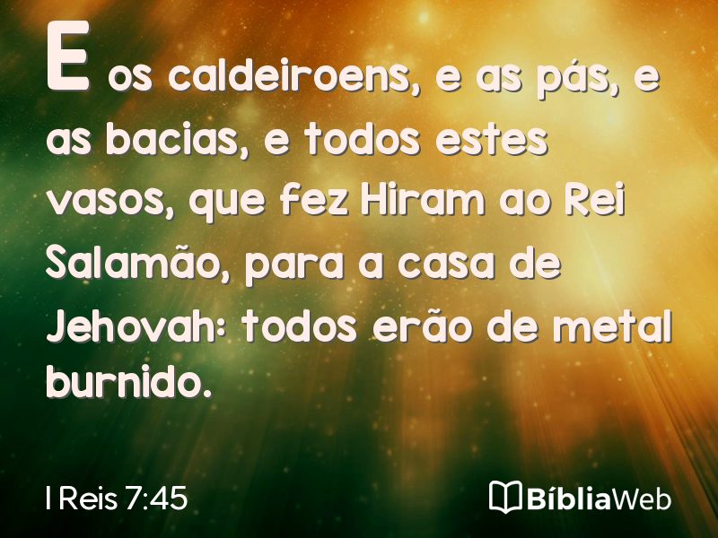 I Reis 7:45 em imagem para compartilhar