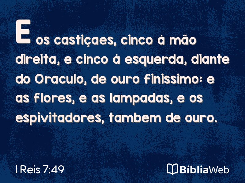 I Reis 7:49 em imagem para compartilhar