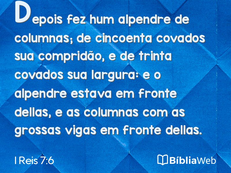 I Reis 7:6 em imagem para compartilhar