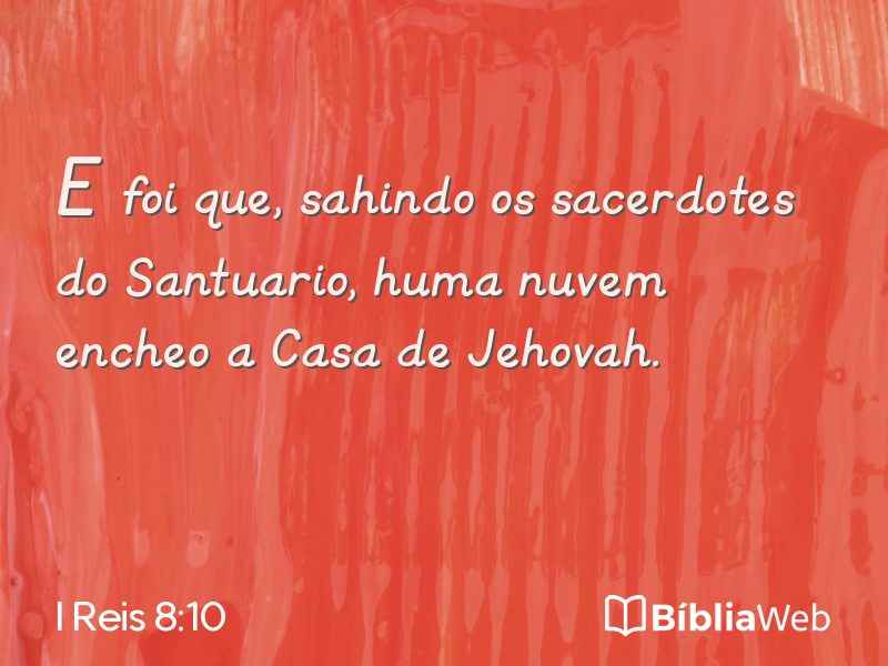 I Reis 8:10 em imagem para compartilhar