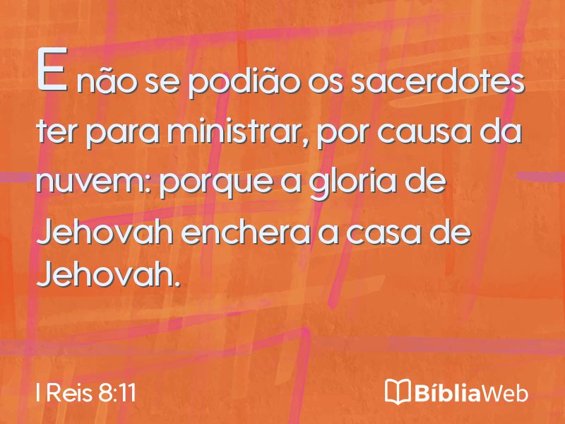 I Reis 8:11 em imagem para compartilhar
