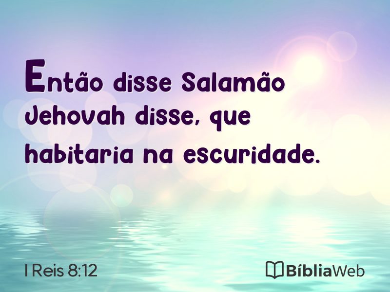 I Reis 8:12 em imagem para compartilhar