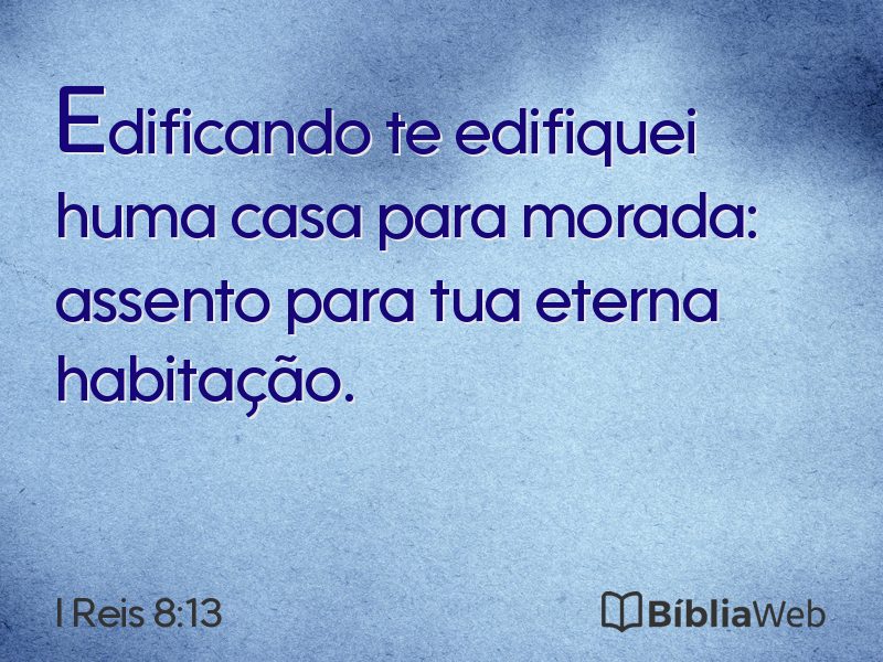I Reis 8:13 em imagem para compartilhar