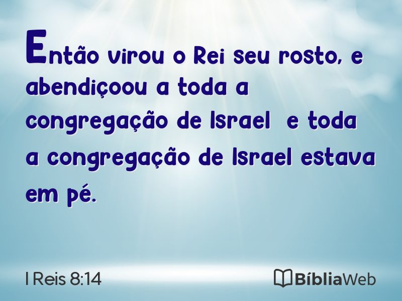 I Reis 8:14 em imagem para compartilhar