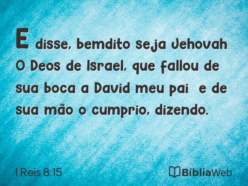 I Reis 8:15 em imagem para compartilhar