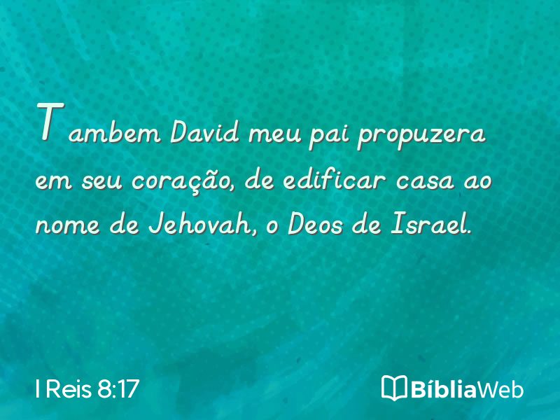 I Reis 8:17 em imagem para compartilhar