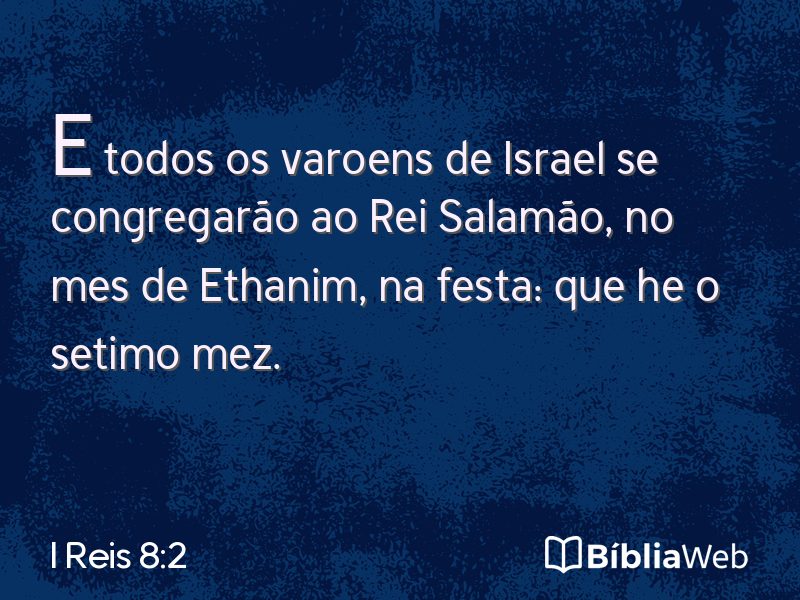 I Reis 8:2 em imagem para compartilhar