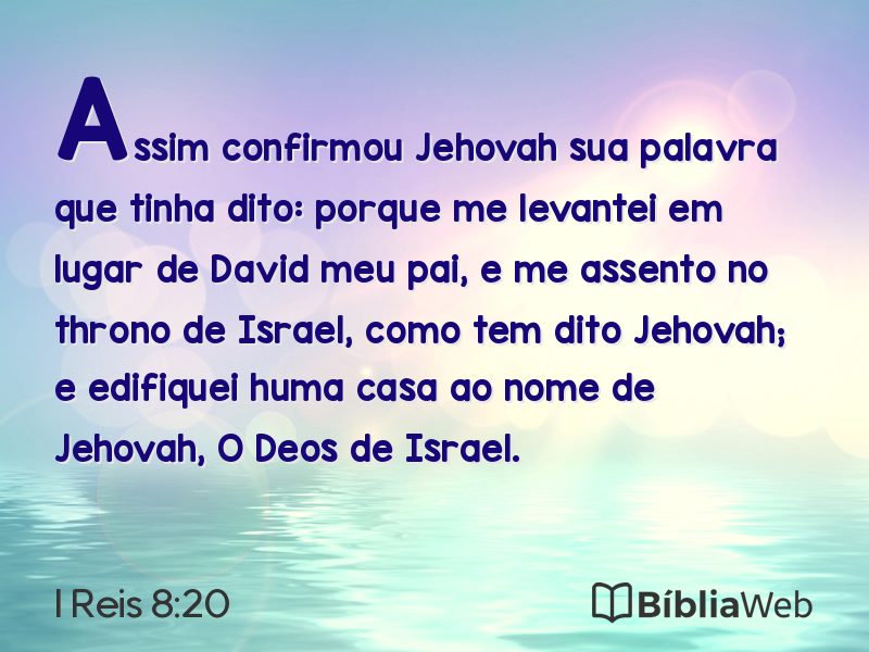I Reis 8:20 em imagem para compartilhar