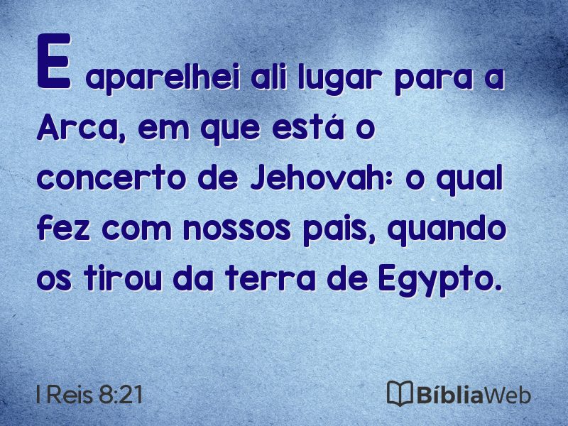 I Reis 8:21 em imagem para compartilhar
