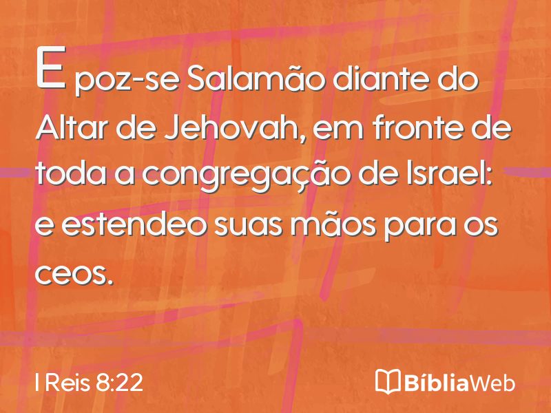 I Reis 8:22 em imagem para compartilhar