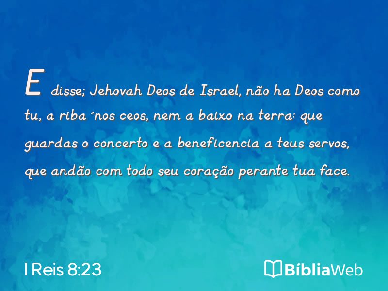 I Reis 8:23 em imagem para compartilhar