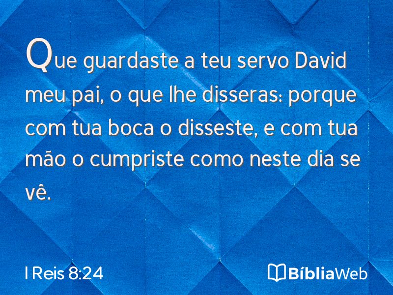 I Reis 8:24 em imagem para compartilhar