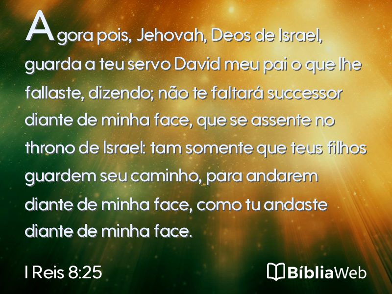 I Reis 8:25 em imagem para compartilhar