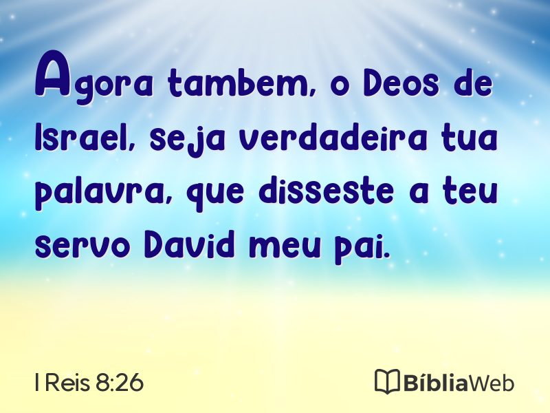 I Reis 8:26 em imagem para compartilhar
