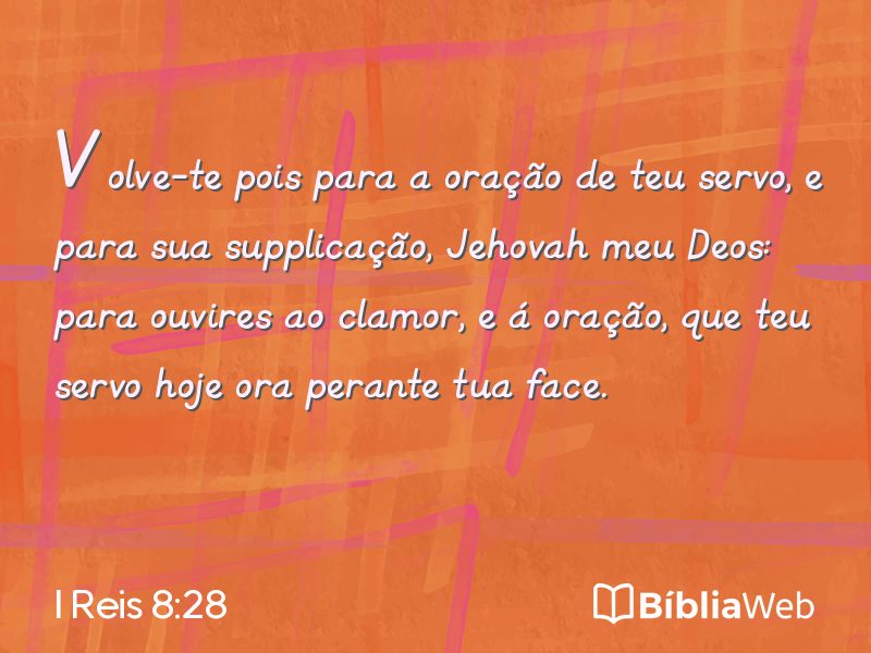 I Reis 8:28 em imagem para compartilhar