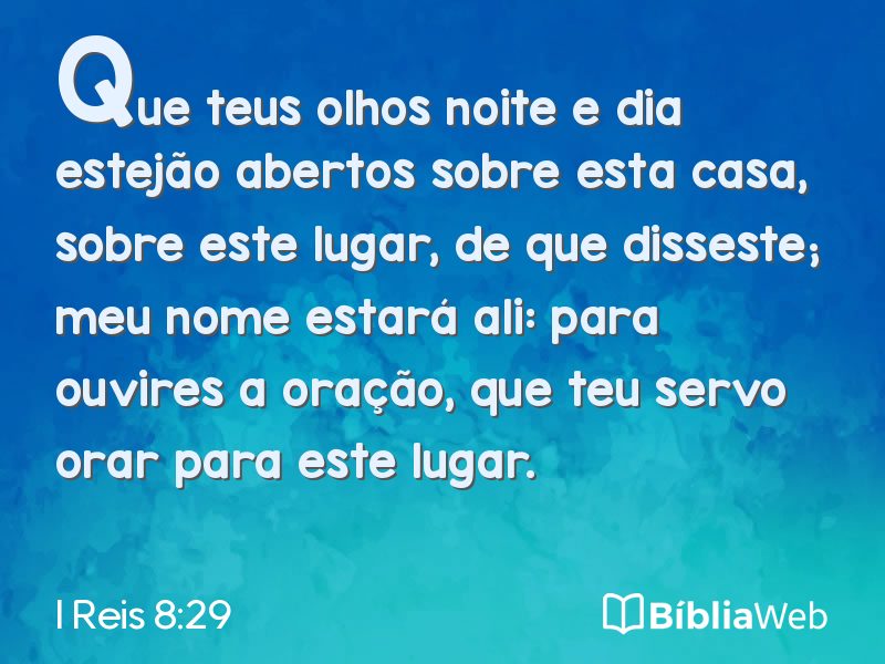 I Reis 8:29 em imagem para compartilhar