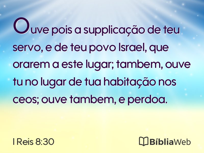 I Reis 8:30 em imagem para compartilhar