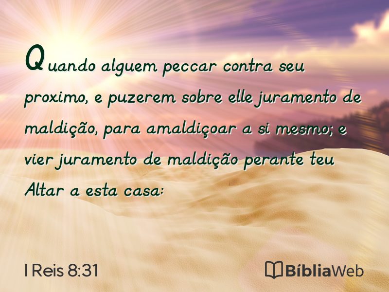 I Reis 8:31 em imagem para compartilhar