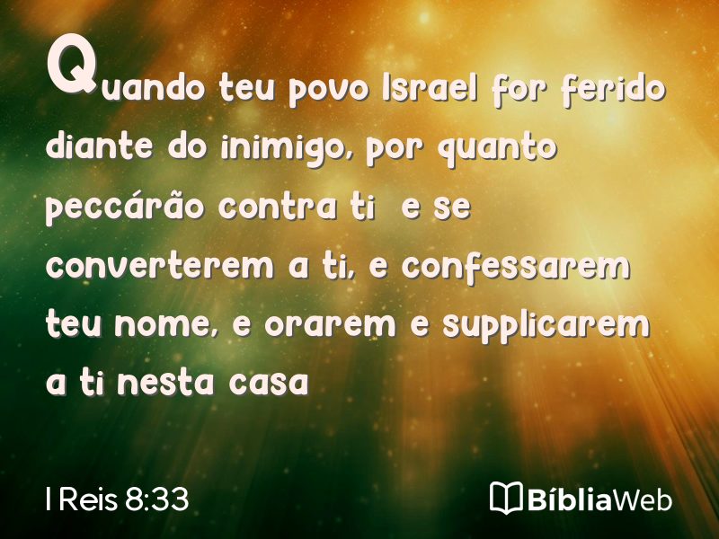 I Reis 8:33 em imagem para compartilhar