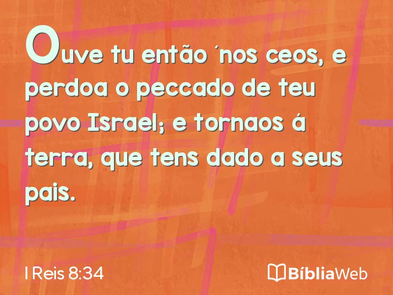 I Reis 8:34 em imagem para compartilhar