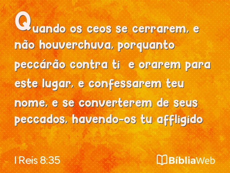 I Reis 8:35 em imagem para compartilhar
