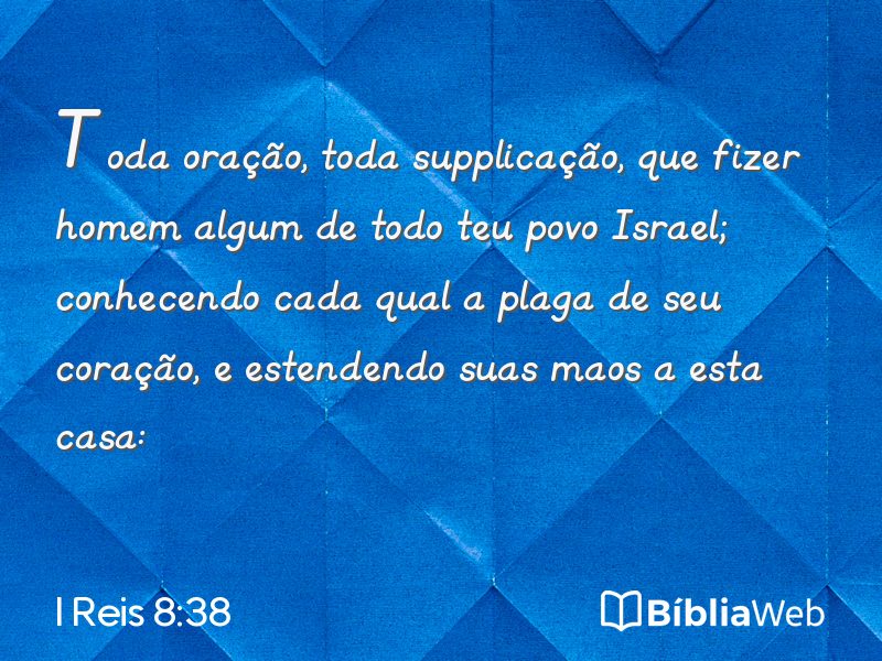 I Reis 8:38 em imagem para compartilhar