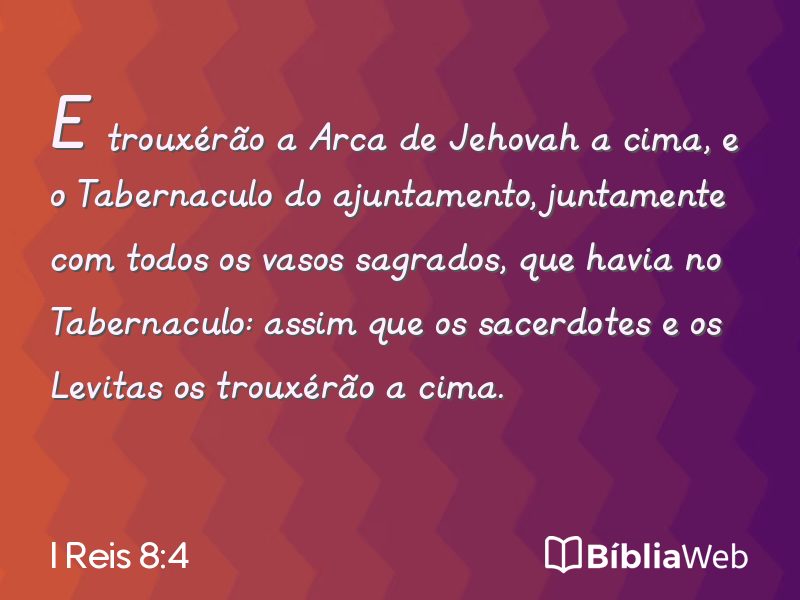 I Reis 8:4 em imagem para compartilhar