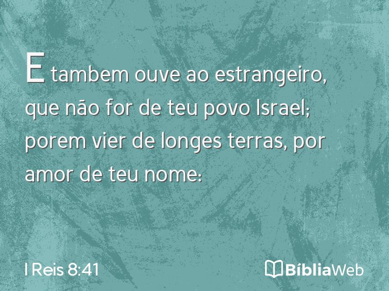 I Reis 8:41 em imagem para compartilhar