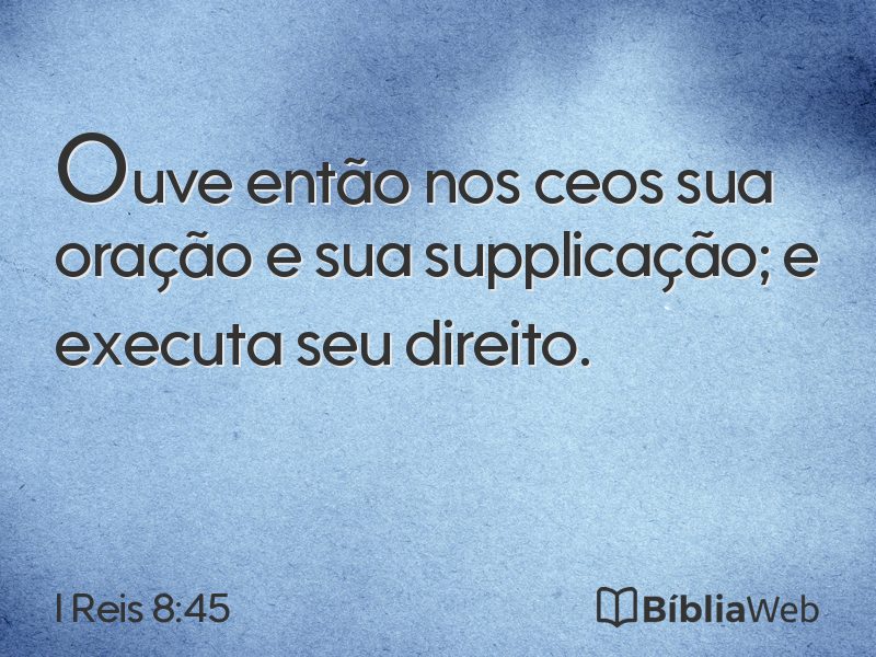 I Reis 8:45 em imagem para compartilhar