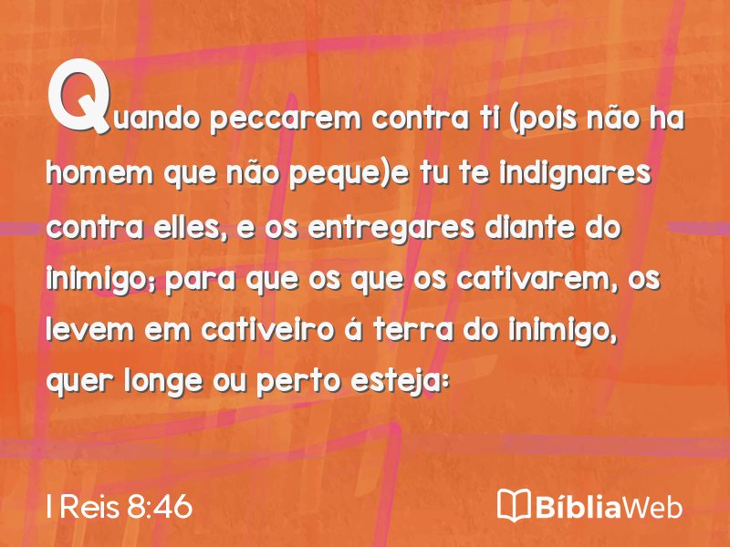 I Reis 8:46 em imagem para compartilhar