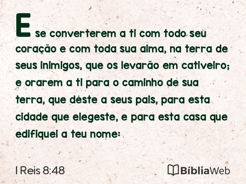 I Reis 8:48 em imagem para compartilhar