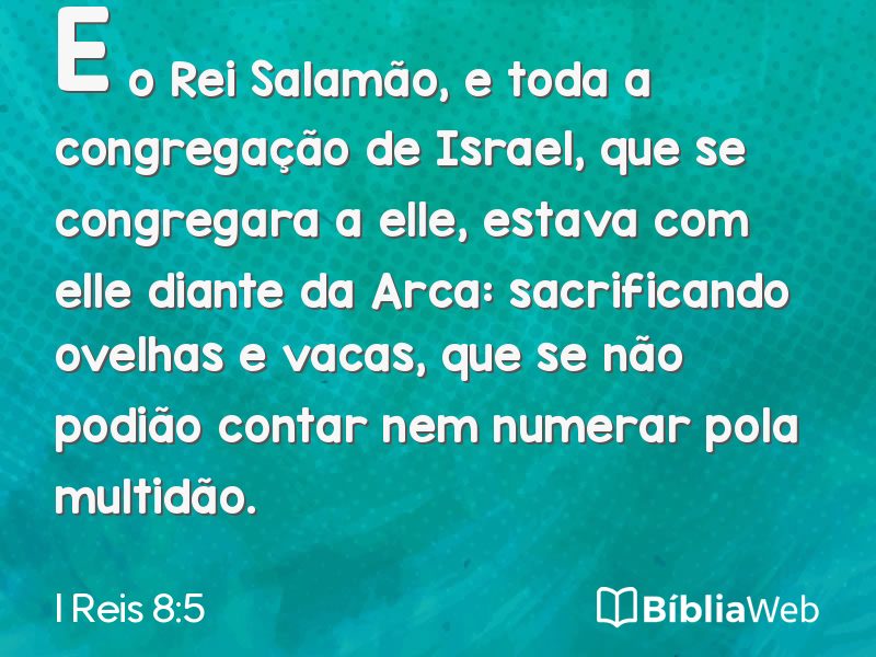 I Reis 8:5 em imagem para compartilhar