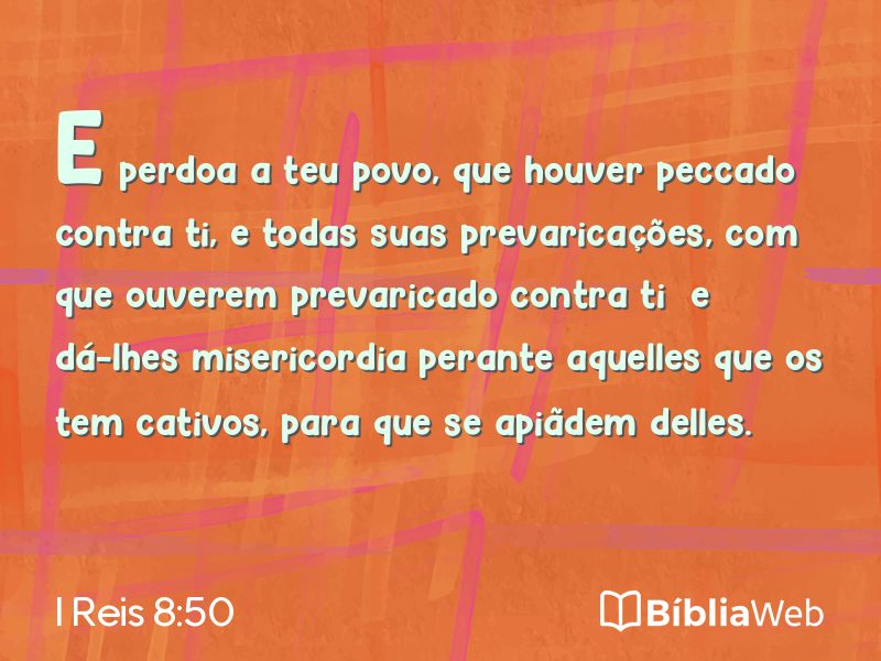 I Reis 8:50 em imagem para compartilhar