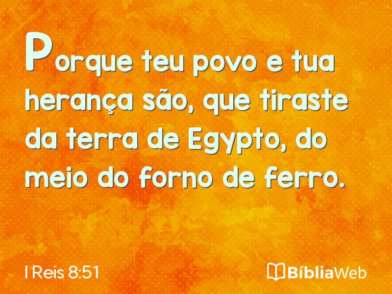 I Reis 8:51 em imagem para compartilhar