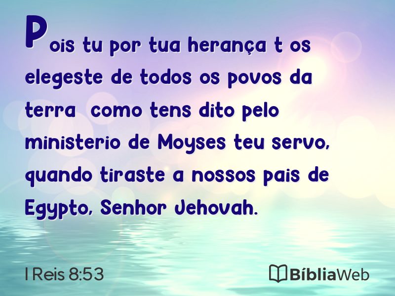 I Reis 8:53 em imagem para compartilhar