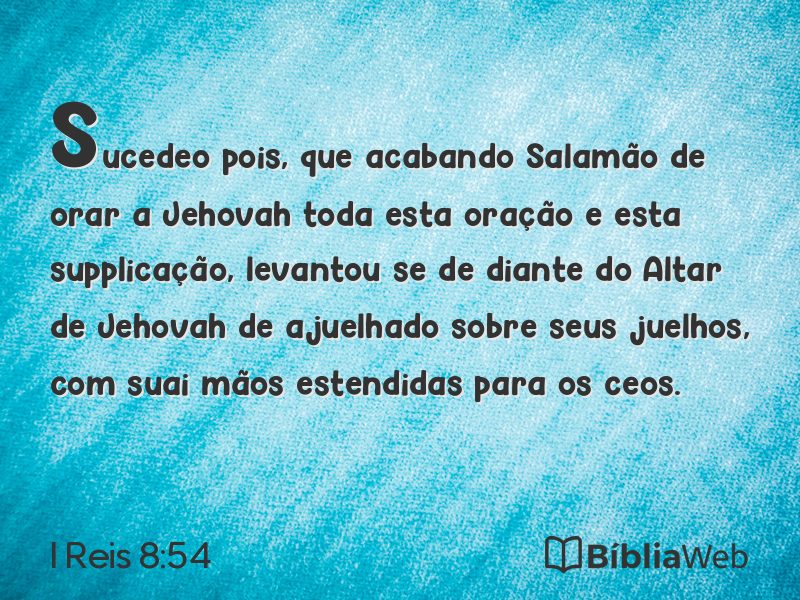 I Reis 8:54 em imagem para compartilhar