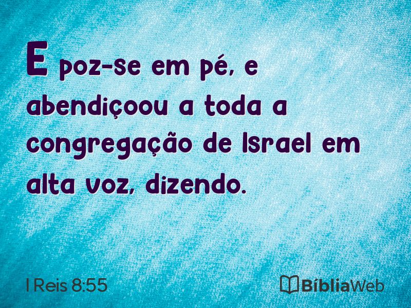 I Reis 8:55 em imagem para compartilhar