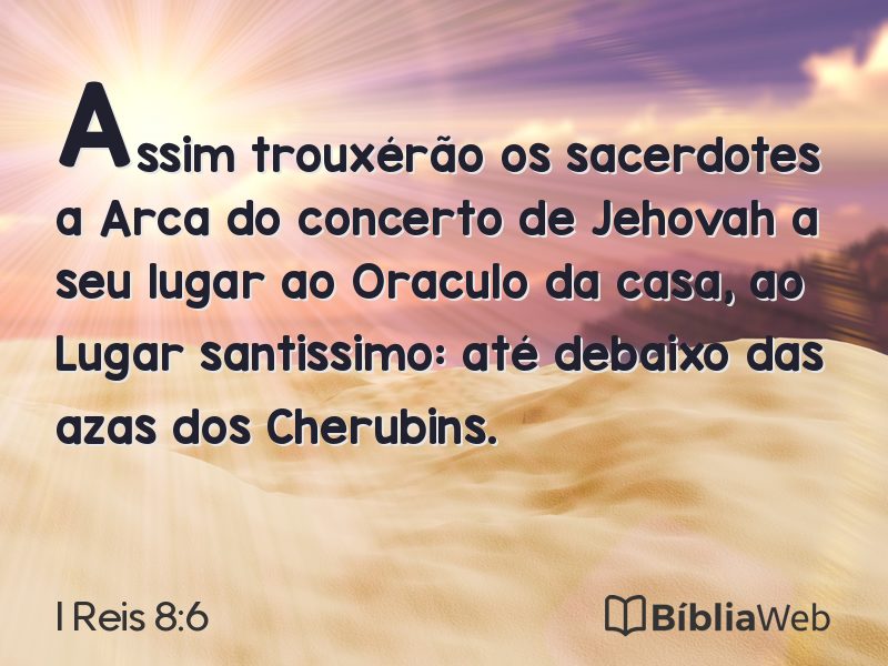 I Reis 8:6 em imagem para compartilhar