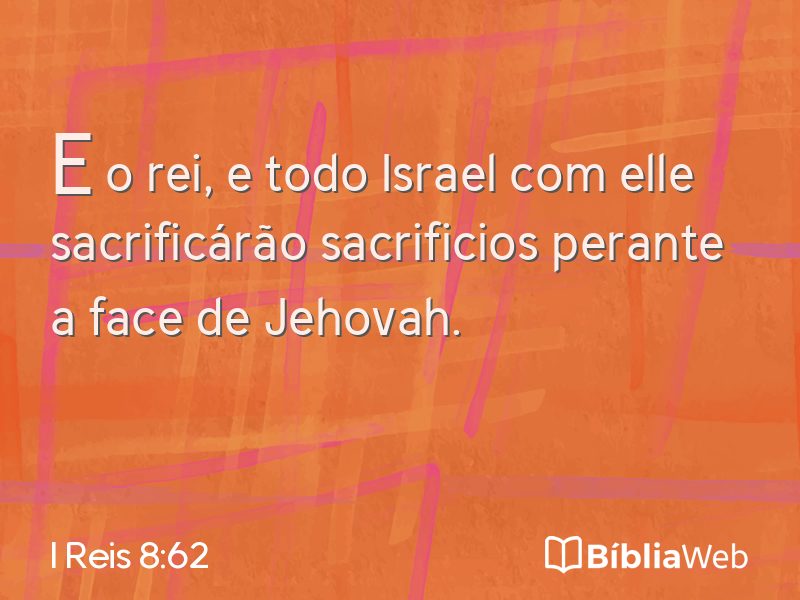 I Reis 8:62 em imagem para compartilhar