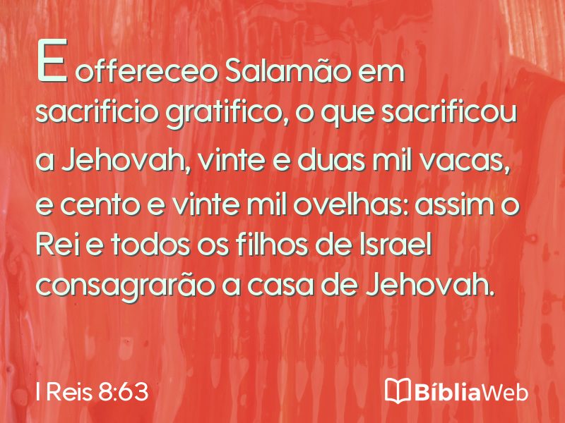 I Reis 8:63 em imagem para compartilhar