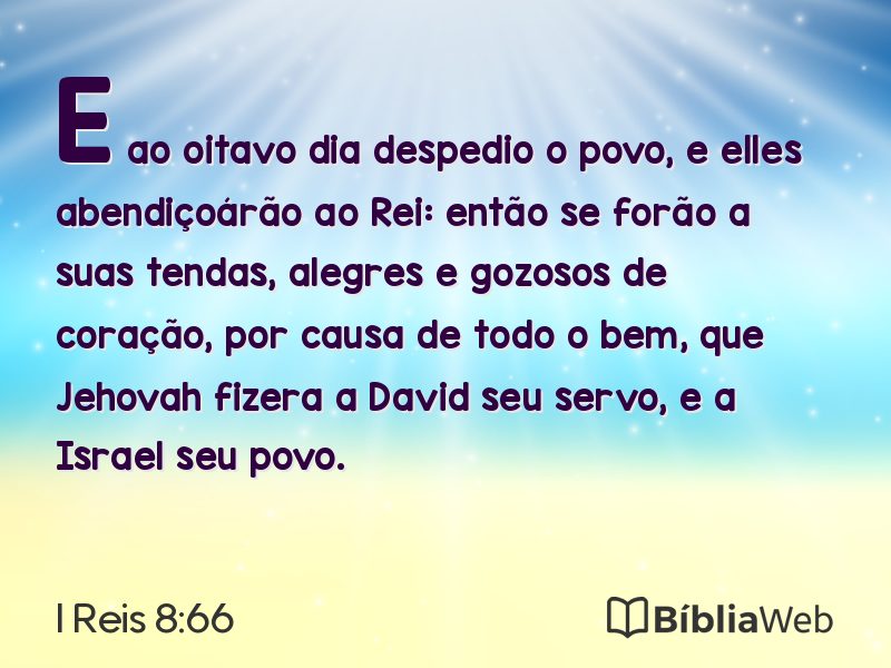I Reis 8:66 em imagem para compartilhar