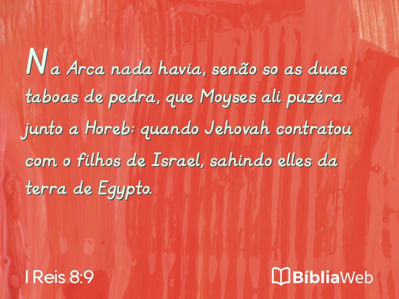 I Reis 8:9 em imagem para compartilhar
