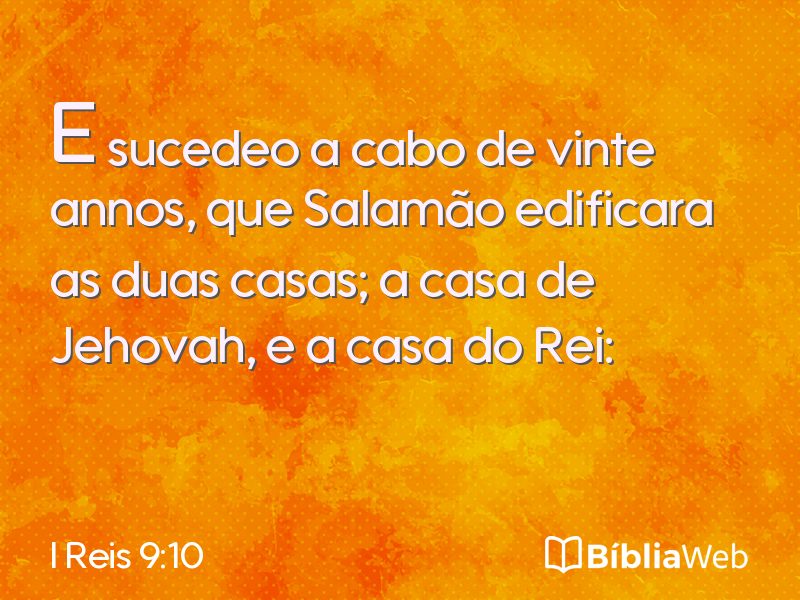 I Reis 9:10 em imagem para compartilhar