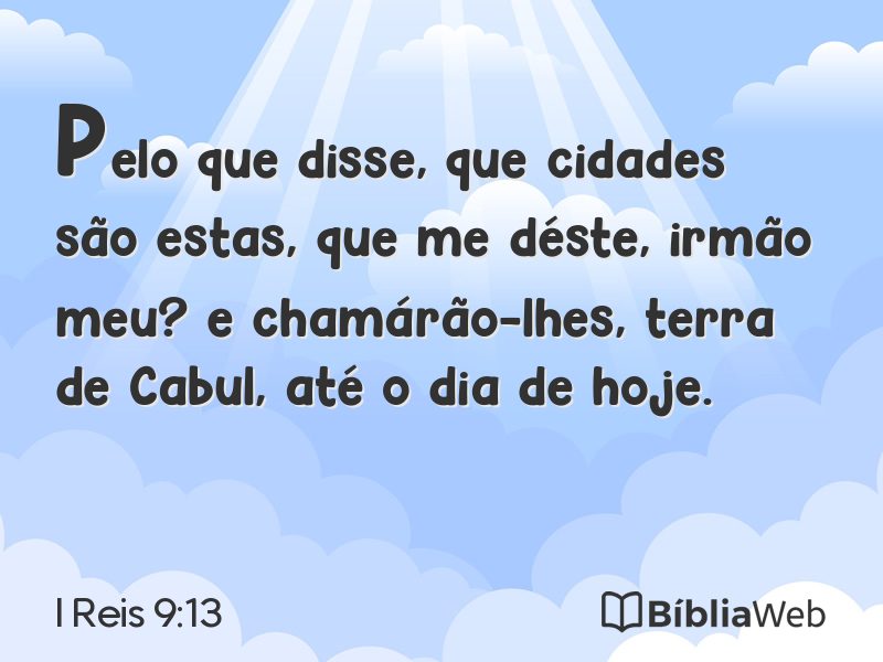 I Reis 9:13 em imagem para compartilhar