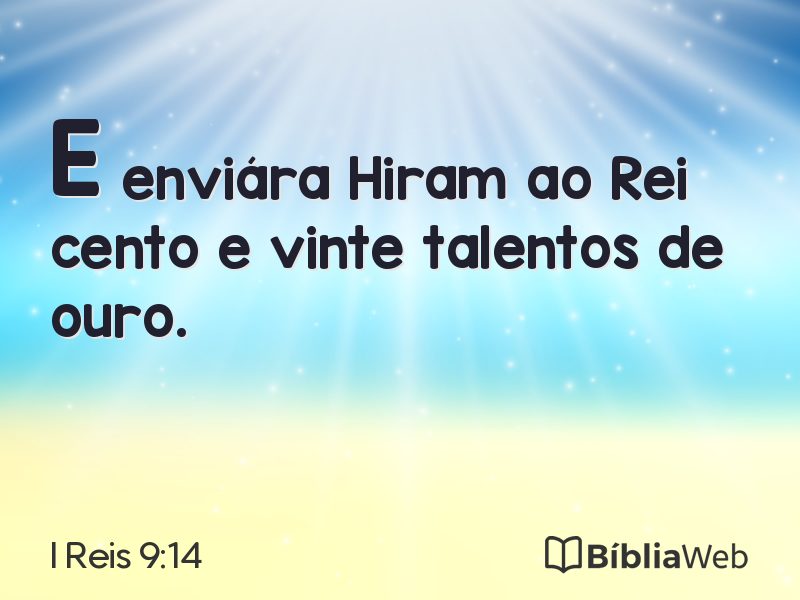 I Reis 9:14 em imagem para compartilhar