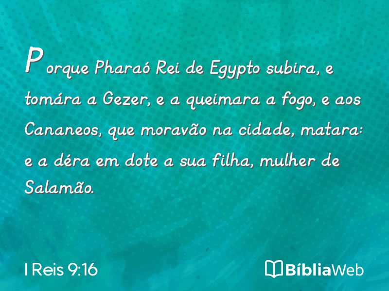 I Reis 9:16 em imagem para compartilhar