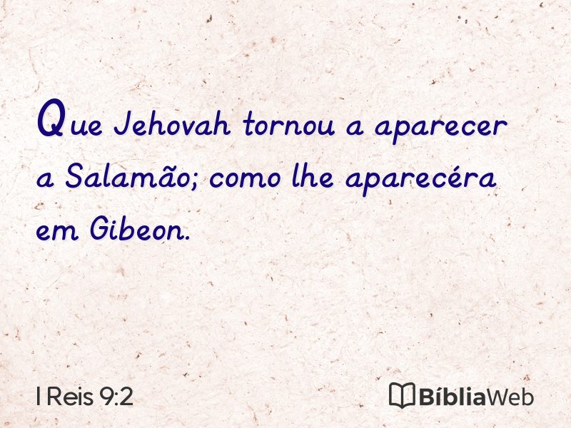 I Reis 9:2 em imagem para compartilhar